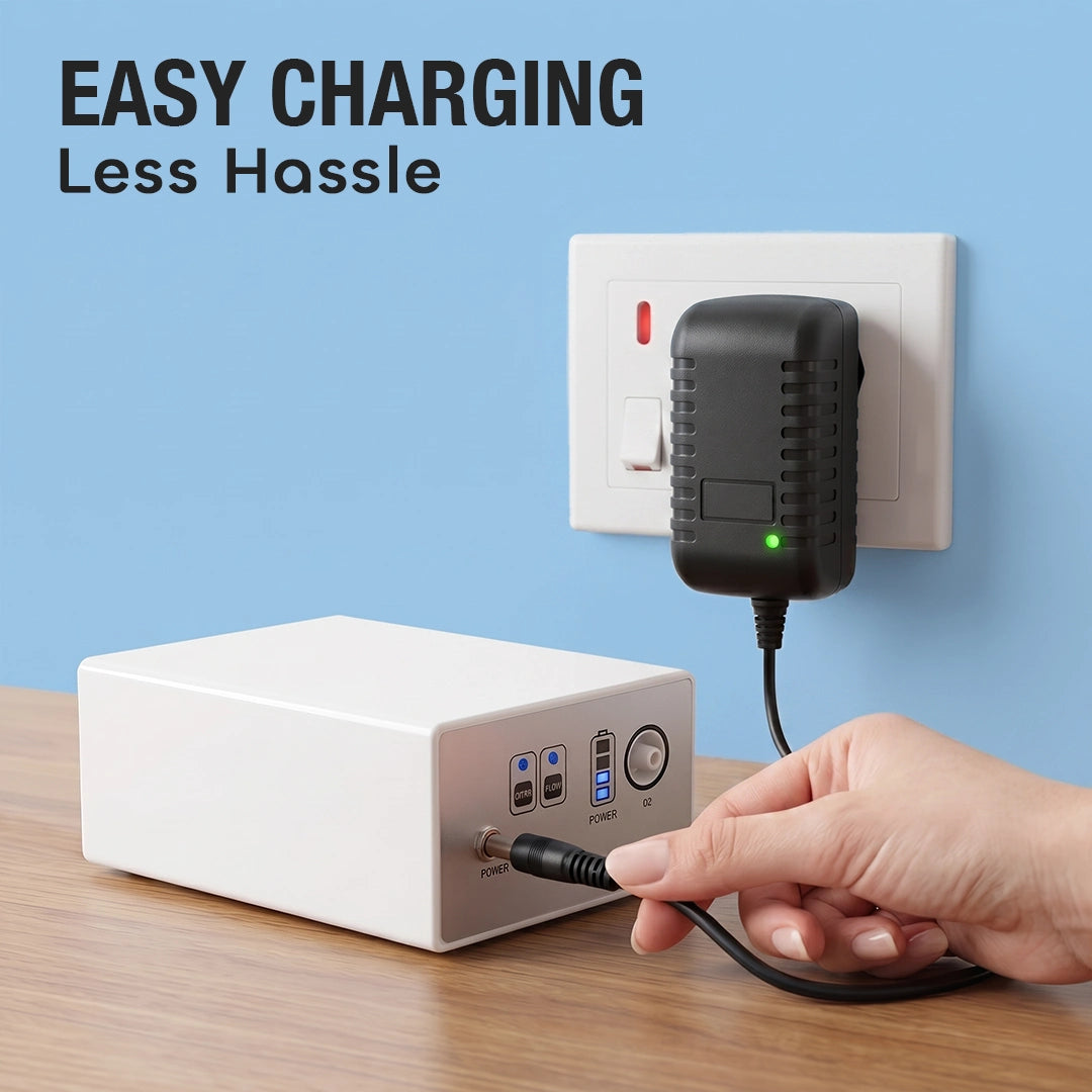 Home Power Adapter for 1-3L/Min Portable Oxygen Concentrator