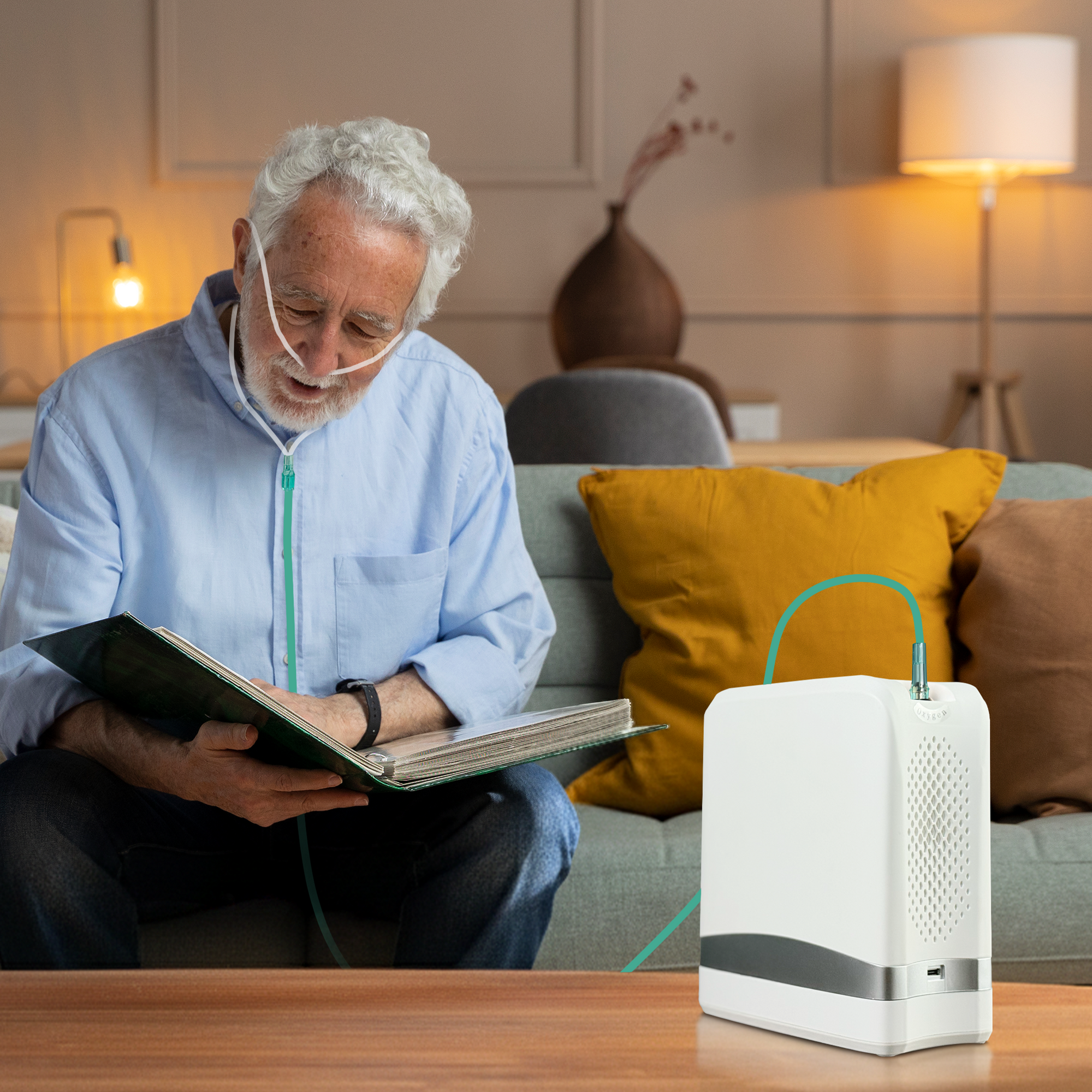 1-7L/Min Smart Portable Oxygen Concentrator |  Adjustable Flow, Tank-Free, 94% Oxygen Purity
