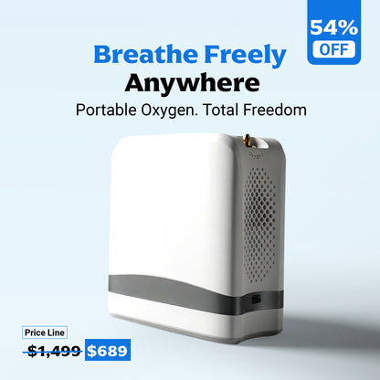 1–7L/Min Smart Portable Oxygen Concentrator | Adjustable Continuous Flow | 90–94% Oxygen Purity