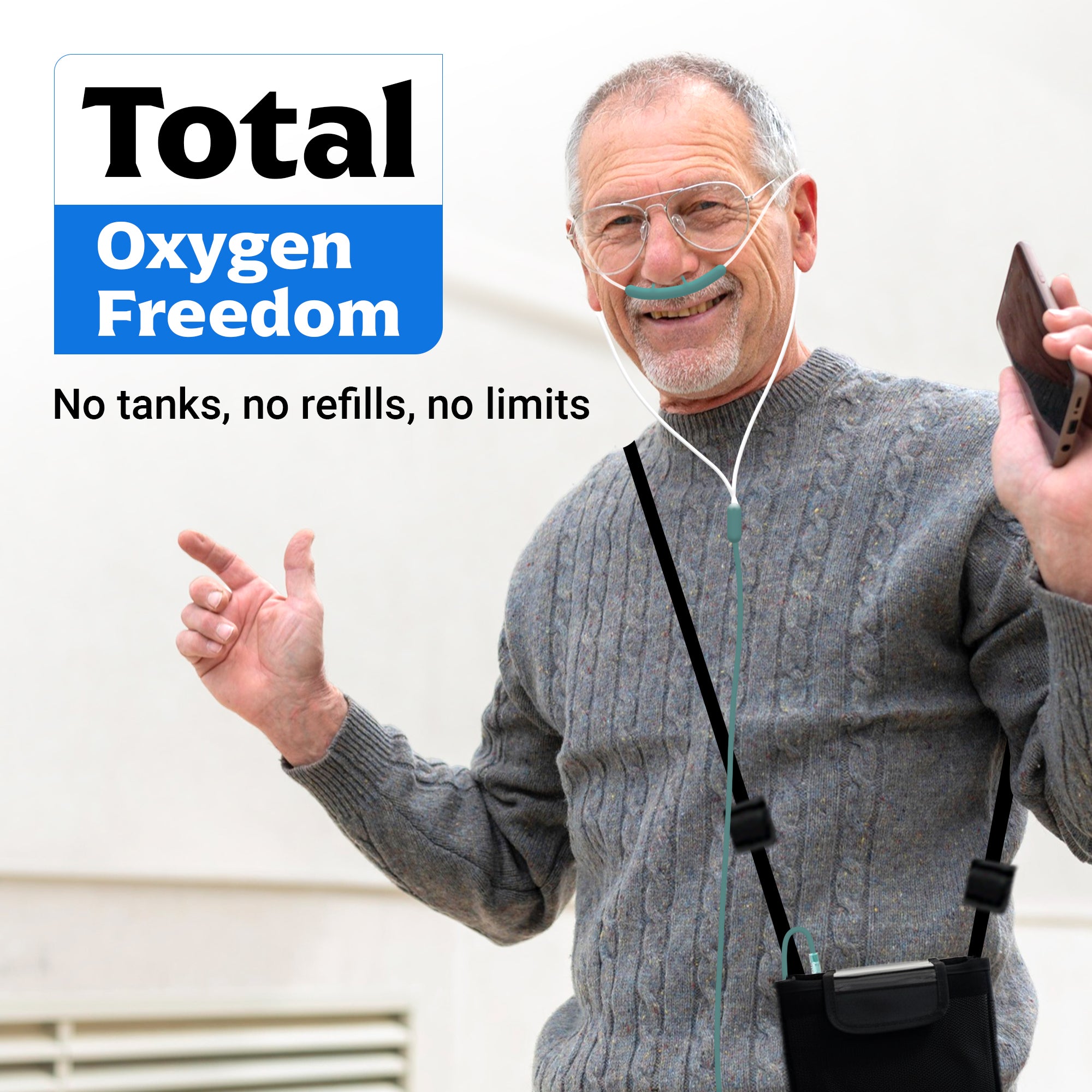 1–7L/Min Smart Portable Oxygen Concentrator | Adjustable Continuous Flow | 90–94% Oxygen Purity