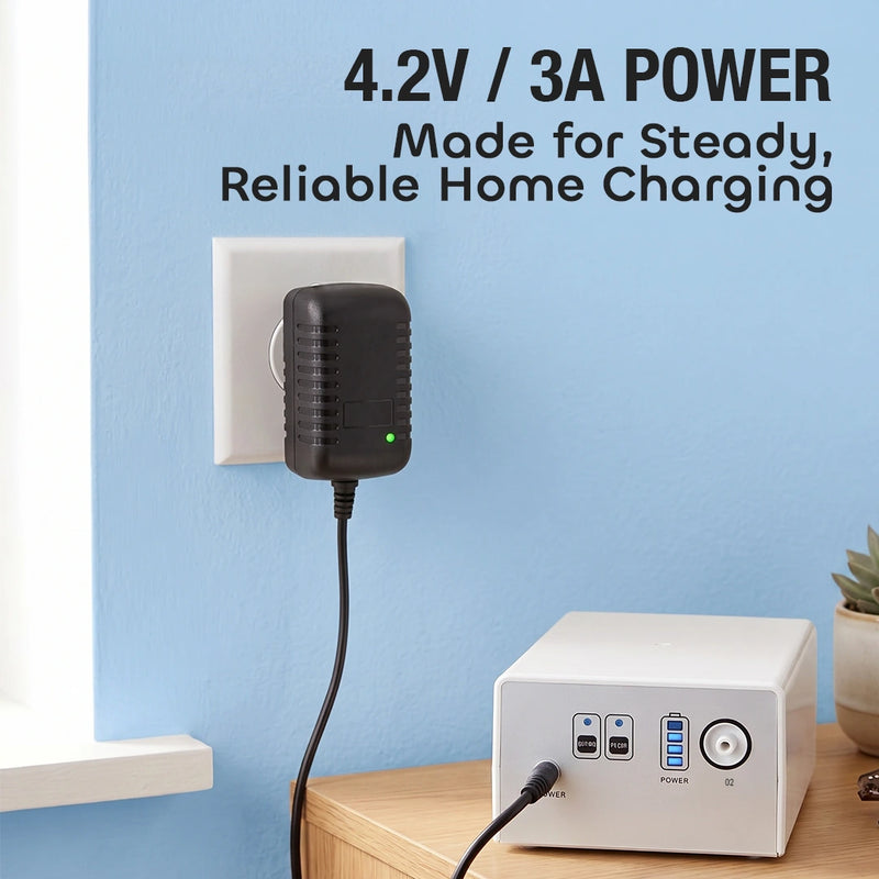 Home Power Adapter for 1-3L/Min Portable Oxygen Concentrator
