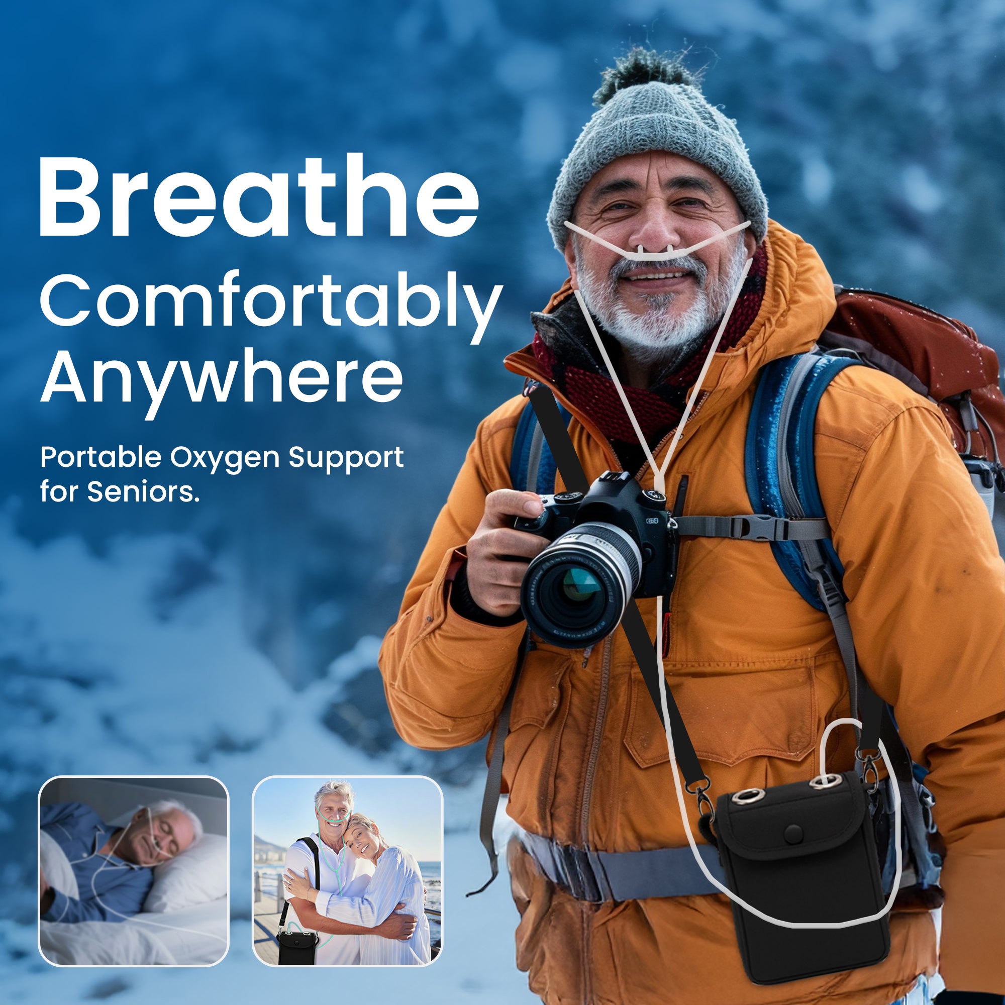 1-3L/Min Portable Outdoor Oxygen Concentrator – 10-12 Hours Continuous Flow!