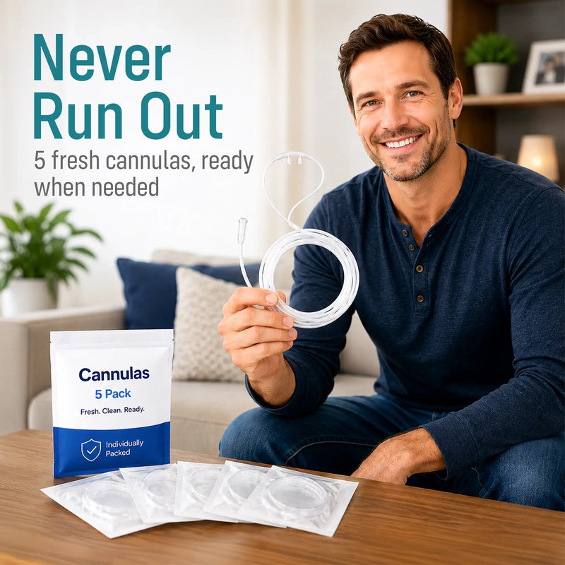 5-Pack Nasal Cannula for 1-3L/Min Portable Oxygen Concentrator