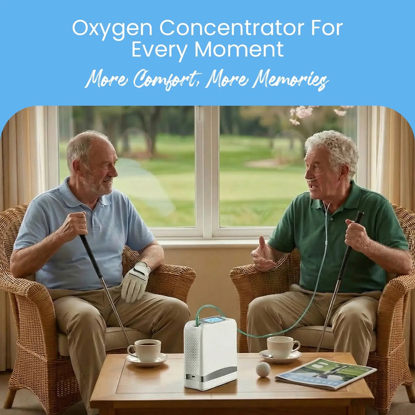 1–7L Portable Oxygen Concentrator | Adjustable Pulse Flow | 90–94% Oxygen Purity