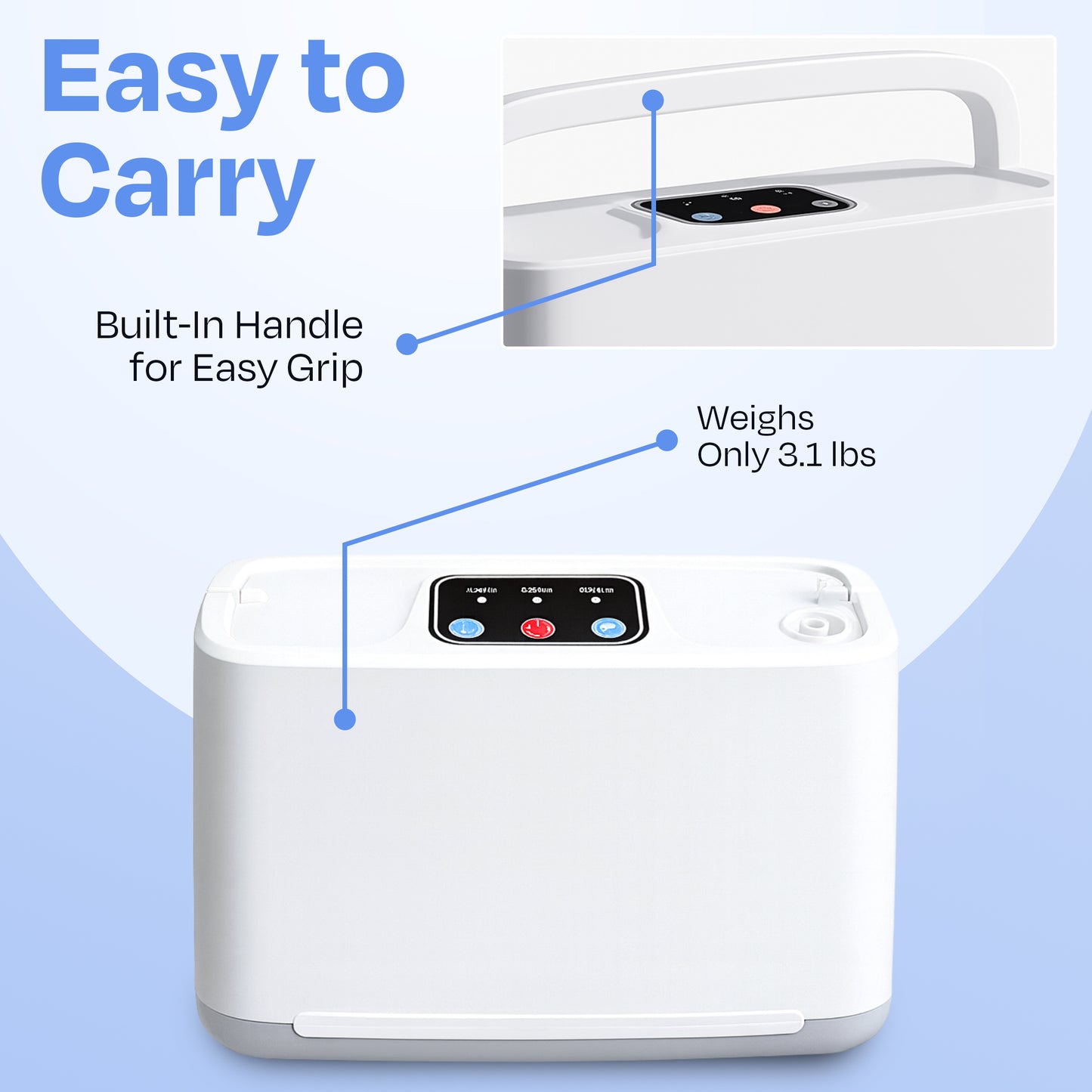 3 L/min Oxygen Concentrator – Lightweight, Quiet, and Travel Ready