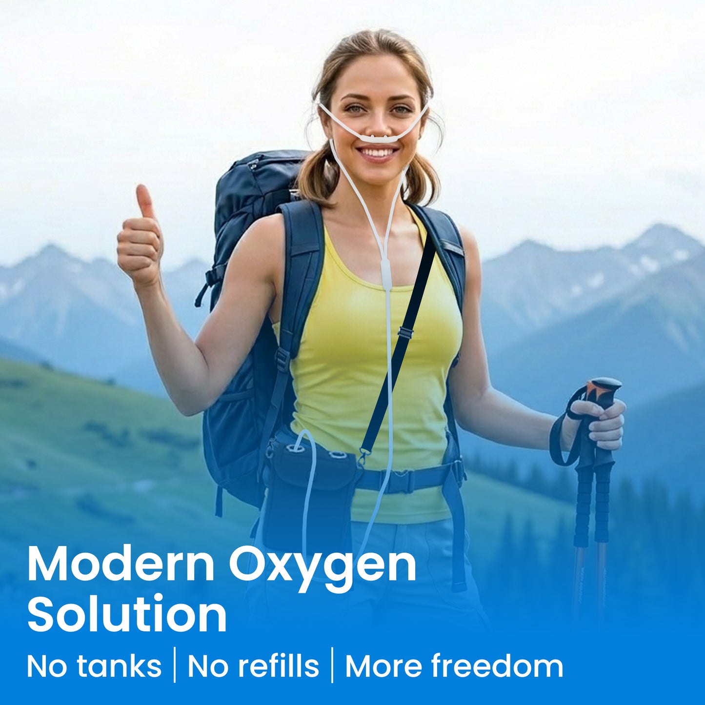 1-3L/Min Portable Oxygen Concentrator for Hiking, Trekking & Traveling