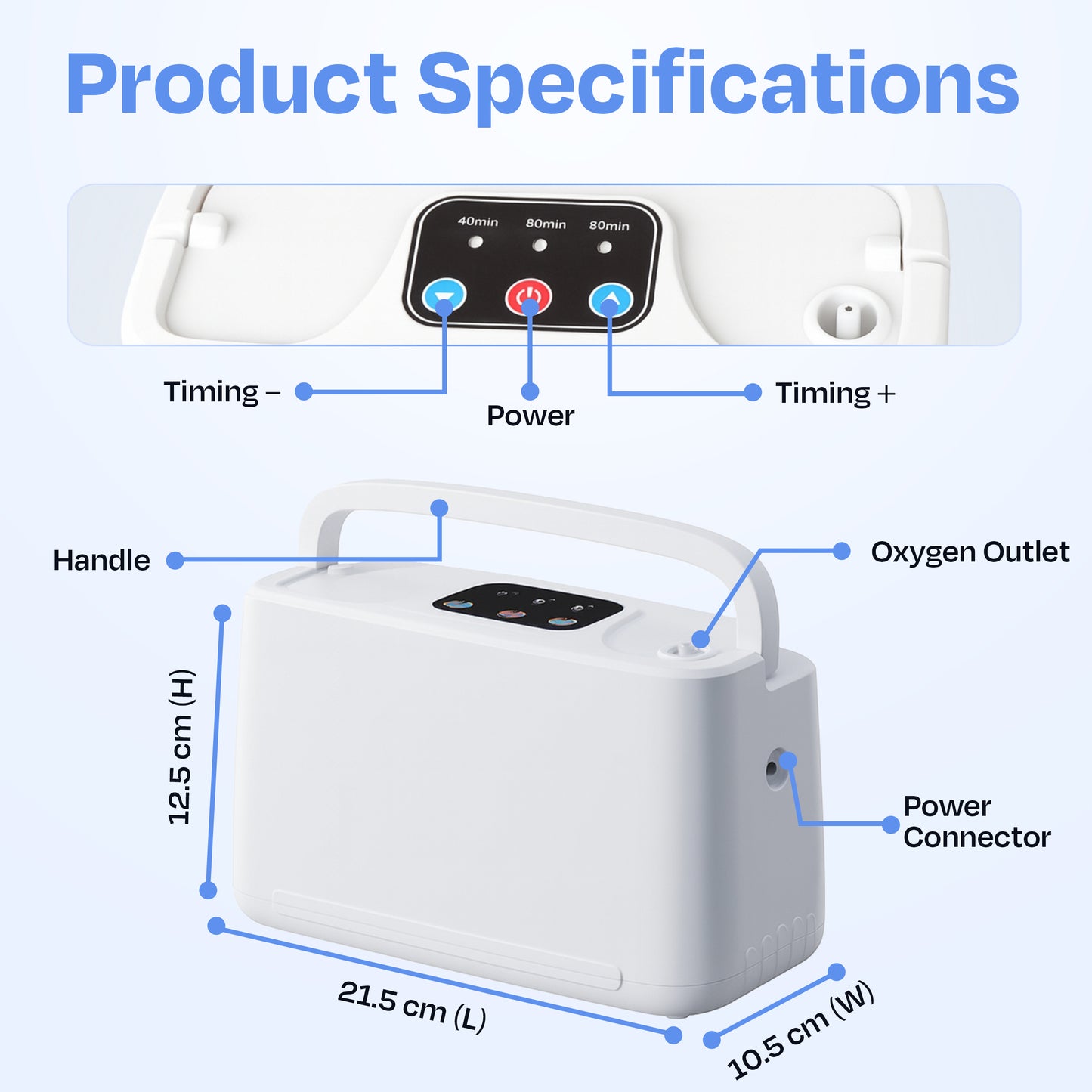 3 L/min Oxygen Concentrator – Lightweight, Quiet, and Travel Ready