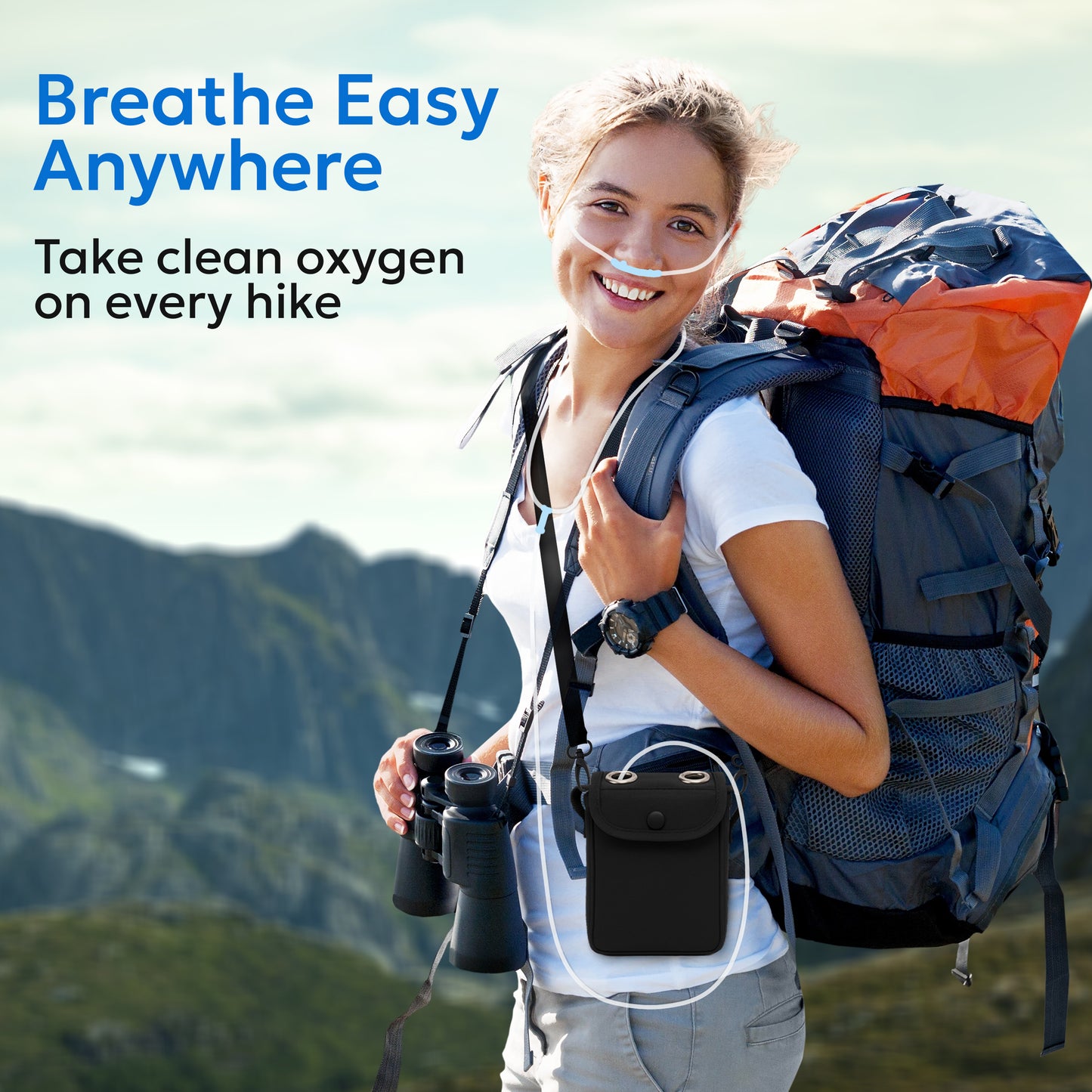 1-3L/Min Portable Oxygen Concentrator for Hiking, Trekking & Traveling