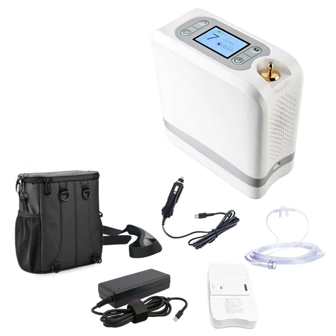 1-7L/Min Smart Portable Oxygen Concentrator |  Adjustable Flow, Tank-Free, 94% Oxygen Purity