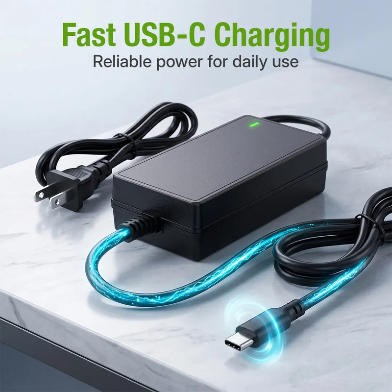 USB-C Home Power Adapter for 1-7L/Min Portable Oxygen Concentrator